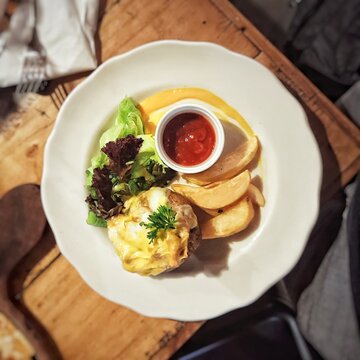 delicious potato and cheese dish for dinner