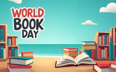 World Book Day. World book day big sale poster and banner template. Banners vector for social media ads, web ads, business messages, discount flyers and big sale banner. High quality