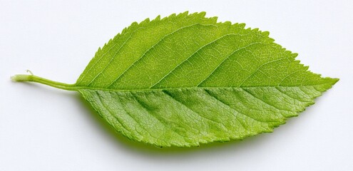 Fototapeta premium Close-up of a vibrant green leaf (16)