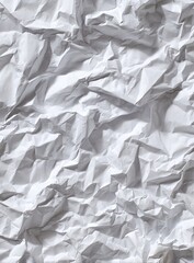 Crumpled white paper texture