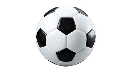 Fototapeta premium Classic Black and White Soccer Ball for Sports Equipment and Game Illustration on Transparent