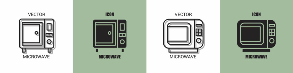 Microwave icon line. Microwave vector illustration.