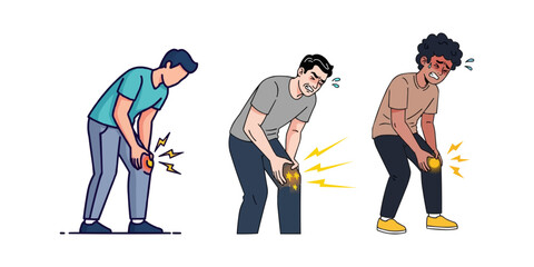 Three people experience sharp knee joint pain