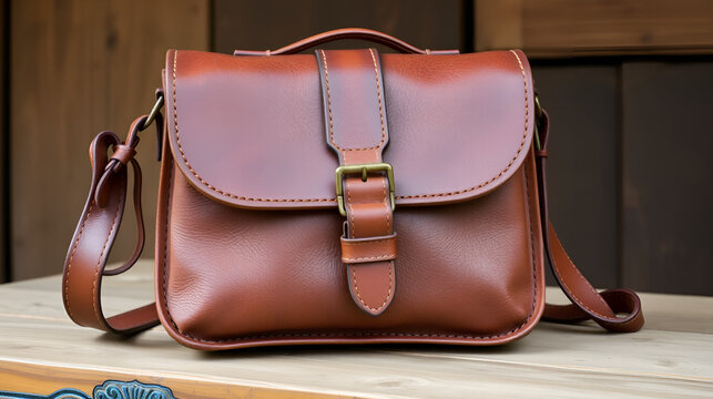 Colombian traditional leather satchel from the Antioquia Region called Carriel