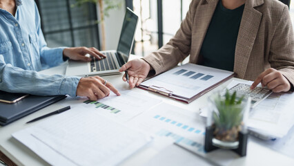 business man Auditor or internal revenue service staff checking annual financial statements company...