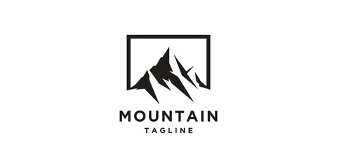 Mountain Peak logo, modern style, growth direction, logo design element.