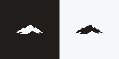 mountains peak vector logo design