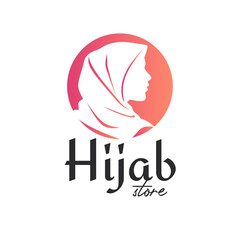 Muslim hijab Store logo design template