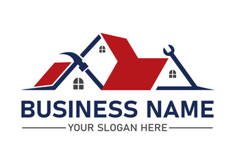 house builder construction logo vector