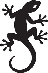 Gecko Silhouette Vector Bold Climbing Lizard Icon for Nature-Inspired Design