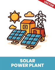 Solar power plant isometric 3d illustration In-depth 3D Visualization of a Solar Power Plant Featuring Solar Energy Systems and Efficient Renewable Energy Conversion