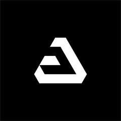 A bold, brutalist-inspired letter A logo. This modern, geometric design is a powerful and futuristic mark, perfect for architecture, tech, or industrial brands.