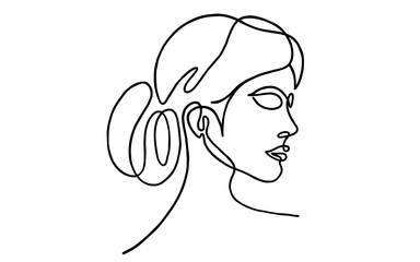 outline of a woman's face