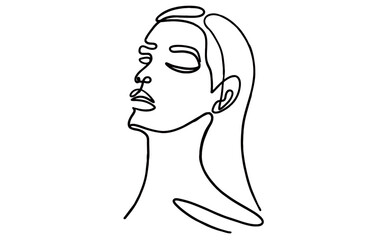 outline of a woman's face 