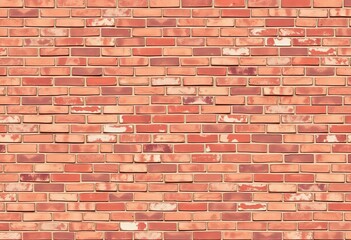 Obraz premium Seamless texture of aged red brick wall, ideal for backgrounds, backdrop, surface
