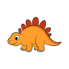 Coloring book Stegosaurus cute vector design templates simple and modern concept, isolated on white background