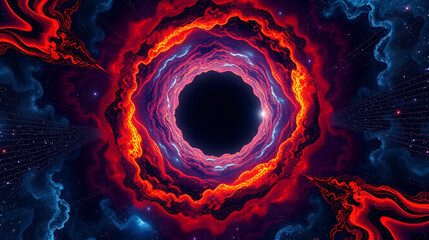 the psychedelic interstellar osmic black hole Osiris burned to a crisp 3d