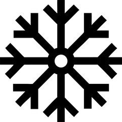 Obraz premium Simple flat snowflake icon for winter holidays and christmas