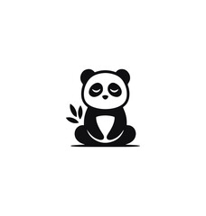 Obraz premium Cute panda silhouette