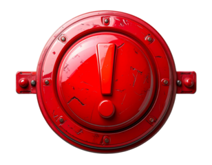 Minimalist Red Security Alert Symbol