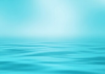 Naklejka premium Tranquil, serene image depicts a smooth, light teal surface with gentle ripples, showcasing a soft, ethereal atmosphere.