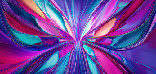 Colorful abstract butterfly pattern shiny background
