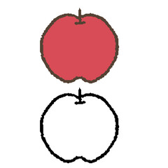 手描きのりんご