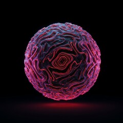 Obraz premium Glowing sphere with intricate patterns