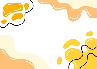 Abstract pastel yellow blob shape wallpaper background