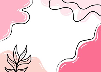 Abstract pink blob shape wallpaper background