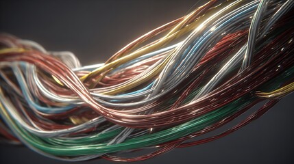 Fiber Optic cables connected to an optic ports in a data center