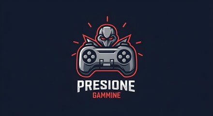 Gamer logo featuring a stylized robot head and gamepad with the text "Presione Gammine"