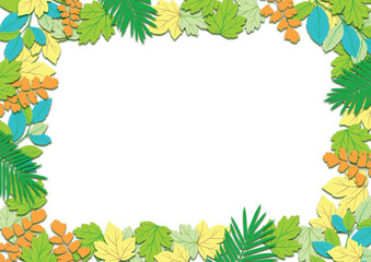 Background nature freehand Leaf background. Leaf nature style with space for text - design for background social media, postcards, poster, business card, flyer, brochure other.