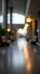 Fototapeta premium Blurred Interior Hallway with Soft Lighting.