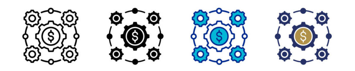 Money Management  Icon Set Multiple Style Collection