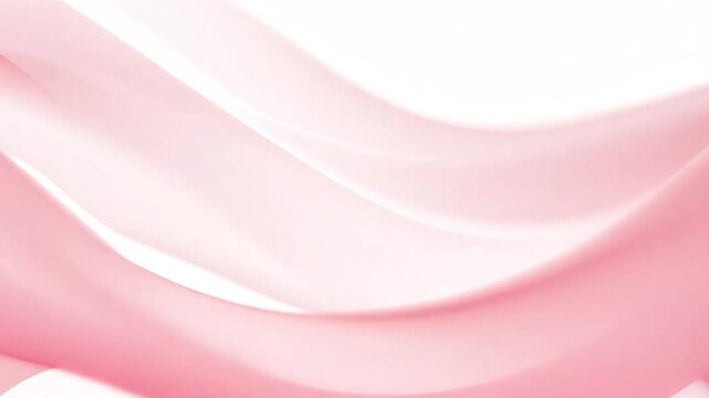 Elegant flowing pink silk fabric with soft light creating beautiful abstract waves