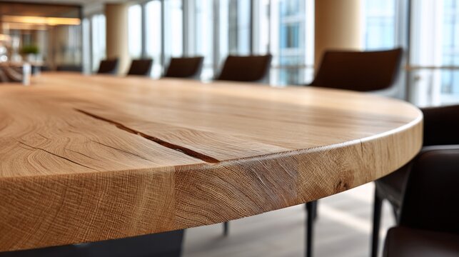 A wooden table with a few chairs around it