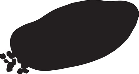 Fototapeta premium Simple silhouette illustration of a potato with sprouts growing representing new life and organic food or farming concept for healthy diet and sustainable agriculture