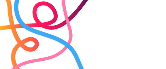 Vector Gradient Curve Wave Minimal Overlapping Flow Lines Geometric Shapes Graphic Design