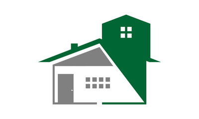 Industry house logo design vector