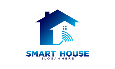 Modern smart house design vector
