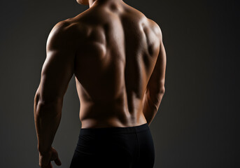 Fototapeta premium Muscular man back bodybuilding