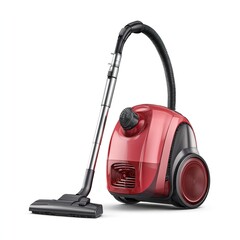 "Modern Red Canister Vacuum Cleaner &ndash; Home Cleaning Appliance"