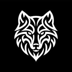 Fototapeta premium head of a wolf vector logo design