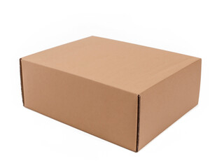 cardboard box on white background