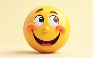 Fototapeta premium World Smile Day 3D cartoon illustration,AI generated. High quality