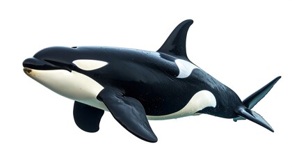 Obraz premium Orca profile, black and white, marine mammal