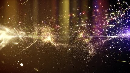 Moving background made of particles - Powered by Adobe