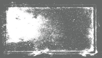 Grunge Border Frame Texture Overlay Rough Black and White monochrome grunge for text   Vintage abstract texture of old surface vector design on transparent background.