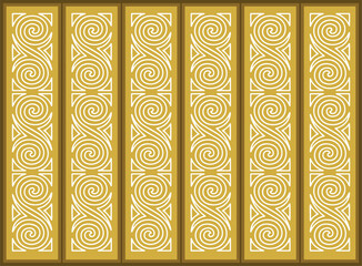 Set of decorative seamless ornamental border with corner, Floral border ornament damask seamless pattern, Indian Classical Art, seamless floral damask pattern border.